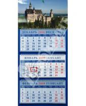 Картинка к книге Календарь квартальный 320х700 - Календарь 2009 Пейзаж с замком (16808)