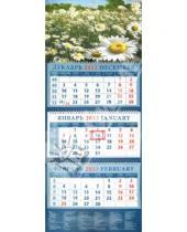 Картинка к книге Календарь квартальный 320х780 - Календарь 2013 "Пейзаж с ромашками" (14334)