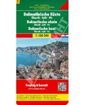 Картинка к книге Freytag & Berndt - Dalmatian Coast - Sibenik - Split - Vis. 1:100 000