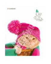 Картинка к книге Silwerhof - Тетрадь 48 листов, клетка "Cat in the hat", в ассортименте (811309-55)