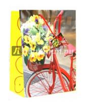 Картинка к книге Бумажные пакеты - Пакет бумажный "Велосипед" 26*32.4*12.7 см (35956)