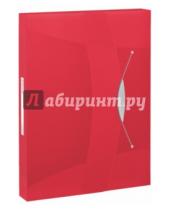 Картинка к книге Esselte - Папка-бокс A4 40 мм с резинкой, полупрозрозрачная, красная (624048)