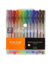 Картинка к книге TUKZAR - Набор ручек гелевых суперметаллик с блестками, 12 цветов (TZ 144-12)