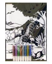 Картинка к книге Бархатные раскраски (гелевые краски) - Бархатная раскраска: Водопад (1514)
