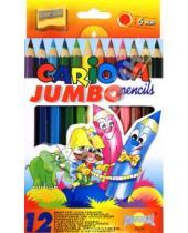 Картинка к книге Universal - Карандаши 12 цветов "Carioca Jumbo" + точилка (41406)