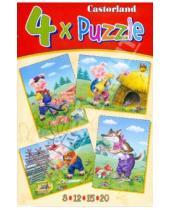 Картинка к книге 4х Puzzle - Puzzle-8*12*15*20 "Три поросенка" (4 в 1) (В-04065)