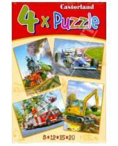 Картинка к книге 4х Puzzle - Puzzle-8*12*15*20 "Транспорт" (4 в 1) (В-04089)