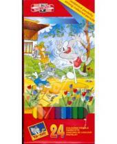 Картинка к книге Цветные карандаши более 20 цветов - Карандаши Tom & Jerry 24 цвета