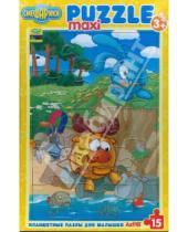 Картинка к книге Пазлы-15 maxi (планшетные) - Пазл-15-maxi Смешарики. Крош с магнитом (04446)