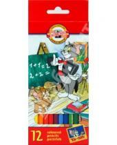 Картинка к книге Цветные карандаши 12 цветов (9-14) - Карандаши 12 цветов "Том и Джерри" (3652)