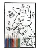 Картинка к книге Бархатные раскраски (гелевые краски) - Бархатная раскраска. Зайчик с морковкой