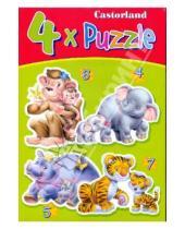 Картинка к книге Castorland - Puzzle-4*5*6*7 "Дикие животные" (4 в 1) (В-04126)