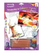 Картинка к книге Раскрашивание карандашами (цветные) - Набор для раскрашивания цветными карандашами "Пальма. Мельница" (PBN INTRO4)
