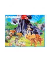Картинка к книге Playmobil - Трицераптор с детенышем у вулкана (4170)
