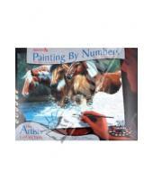 Картинка к книге Раскрашивание красками акриловыми - Набор для раскрашивания "Лошади у воды" (PBNACL3)