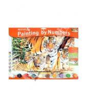 Картинка к книге Раскрашивание красками акриловыми - Набор для раскрашивания "Тигр и тигрята" (PL/23)