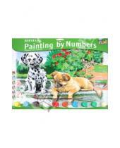 Картинка к книге Раскрашивание красками акриловыми - Набор для раскрашивания "Две собаки" (PL/35)
