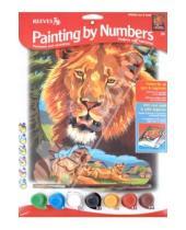 Картинка к книге Раскрашивание красками акриловыми - Набор для раскрашивания "Львы" (PPPNJ38)