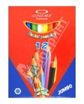 Картинка к книге Цветные карандаши 12 цветов - Карандаши 12 цветов "Premium Jumbo", толстые (A1076)