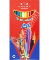 Картинка к книге Цветные карандаши более 20 цветов - Карандаши 24 цвета "Premium" (A1022)