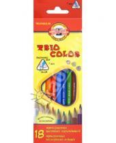 Картинка к книге Цветные карандаши 18 цветов (15-20) - Карандаши цветные, 18 цветов. Трехгранные (3133)