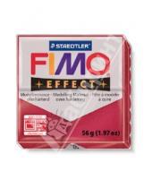 Картинка к книге Полимерная запекаемая глина - FIMO Effect полимерная глина, 56 гр., цвет красный металлик (8020-202)