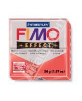 Картинка к книге Полимерная запекаемая глина - FIMO Effect полимерная глина, 56 гр., цвет полупрозрачный красный (8020-204)