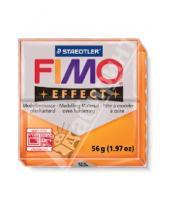 Картинка к книге Полимерная запекаемая глина - FIMO Effect полимерная глина, 56 гр., цвет полупрозрачный оранжевый (8020-404)