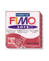 Картинка к книге Полимерная запекаемая глина - FIMO Soft полимерная глина, 56 гр., цвет вишневый (8020-26)