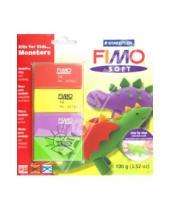 Картинка к книге Полимерная запекаемая глина - FIMO Soft. Комплект полимерной глины для детей "Монстры" (8024 32)