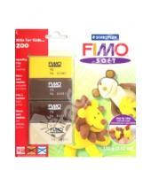 Картинка к книге Полимерная запекаемая глина - FIMO Soft. Комплект полимерной глины для детей "Зоопарк" (8024 39)
