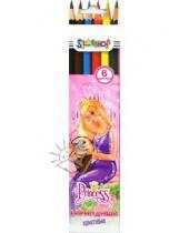 Картинка к книге Цветные карандаши 6 цветов (4-8) - Карандаши 6 цветов "PRINCESS" (134091-06)