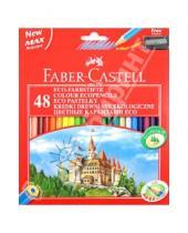 Картинка к книге Faber-Castell - Карандаши цветные 48 цветов ECO "Замок", с точилкой, в блистере (120146)