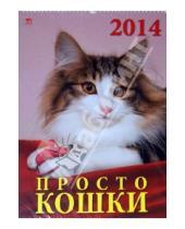 Картинка к книге Календарь настенный 350х500 - Календарь на 2014 год "Просто кошки" (12410)