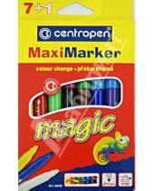 Картинка к книге Фломастеры 6 цветов (1-8) - Текстовыделители 8 цветов "MAXI MAGIC" изменяющие цвет (8649/08)