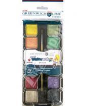 Картинка к книге Greenwich Line - Краски акварельные перламутровые, 12 цветов (GL12PWCpearl)