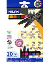 Картинка к книге Milan - Фломастеры двухсторонние, 10 штук, 20 цветов (06171010)