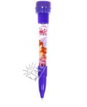 Картинка к книге Winx - Ручка шариковая с мыльными пузырями и штампиком Winx, фиолетовая (JF9201-D/WH)