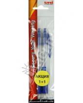 Картинка к книге Uni Mitsubishi Pencil Co.,Ltd. - Ручка автоматическая синяя "Lacnock", 2 штуки (SN-100(05)/02_ROZ_2BLUE)