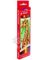 Картинка к книге Феникс+ - Карандаши 6 цветов "Жираф" (32596-24)