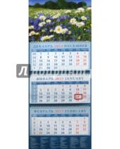 Картинка к книге День за днём - Календарь квартальный 2015. Пейзаж с ромашками (14561)