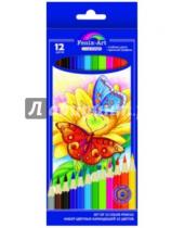 Картинка к книге Феникс+ - Карандаши цветные "Бабочка" (12 цветов) (32856-30)