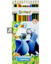 Картинка к книге Цветные карандаши 12 цветов (9-14) - Карандаши шестигранные RIO (12 цветов) (134189-12)