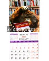 Картинка к книге Календарь настенный 220x250 - Календарь на 2016 . Год обезьяны с улыбкой (45603)