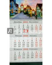Картинка к книге Календари - Календарь на 2016 год "Старый город" (квартальный, малы) (39547)