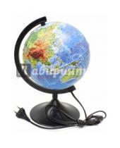 Картинка к книге Globen - Глобус Земли физико-политический рельефный, d-210 мм, подсветка (К022100091)