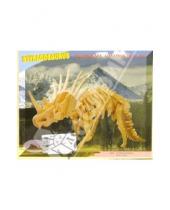 Картинка к книге Большие динозавры - Сборная деревянная модель "Стиракозавр" (J006)