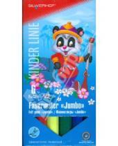 Картинка к книге Silwerhof - Фломастеры "Jumbo" 6 цветов  Panda (860627-03)