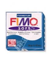 Картинка к книге Полимерная запекаемая глина - FIMO Soft полимерная глина, 56 гр., цвет синий (8020-37)