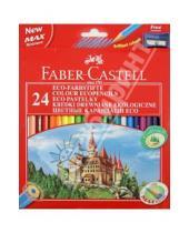 Картинка к книге Faber-Castell - Карандаши цветные 24 цвета ECO "Замок", с точилкой, в блистере (120124)